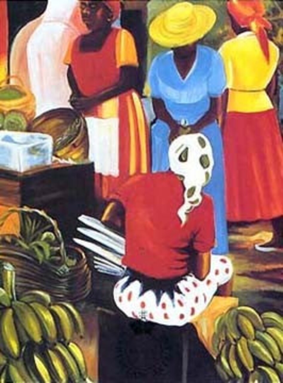 Banana Vendor by Bernard Hoyes Wall Art Décor 24 x 18 Art Print